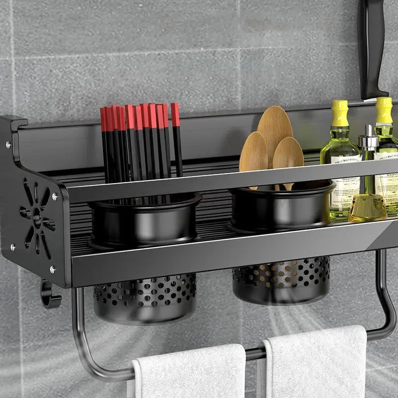 50/40cm Double-Layer Wall-Mounted Kitchen Shelf