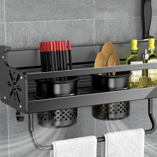 50/40cm Double-Layer Wall-Mounted Kitchen Shelf