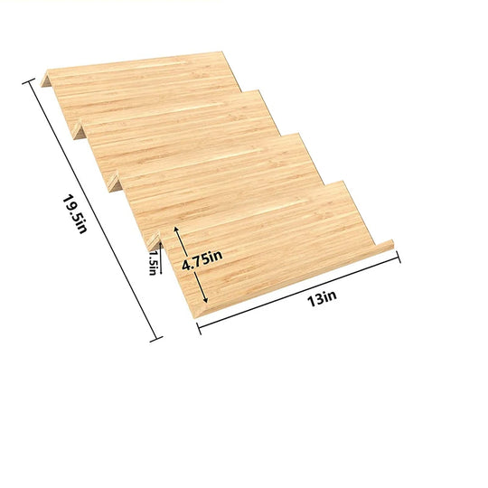 Bamboo Spice Rack Tray with Jars