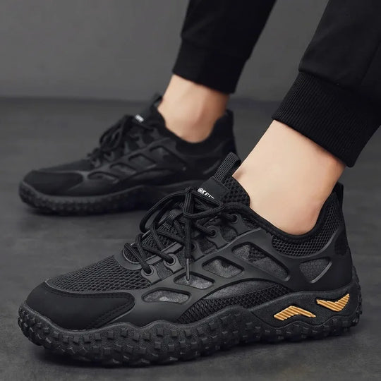 Men's Casual Sneakers Breathable New Versatile Mesh Casual Shoes Summer Anti Slip Wear-resistant Hiking Shoes Outdoor Walking