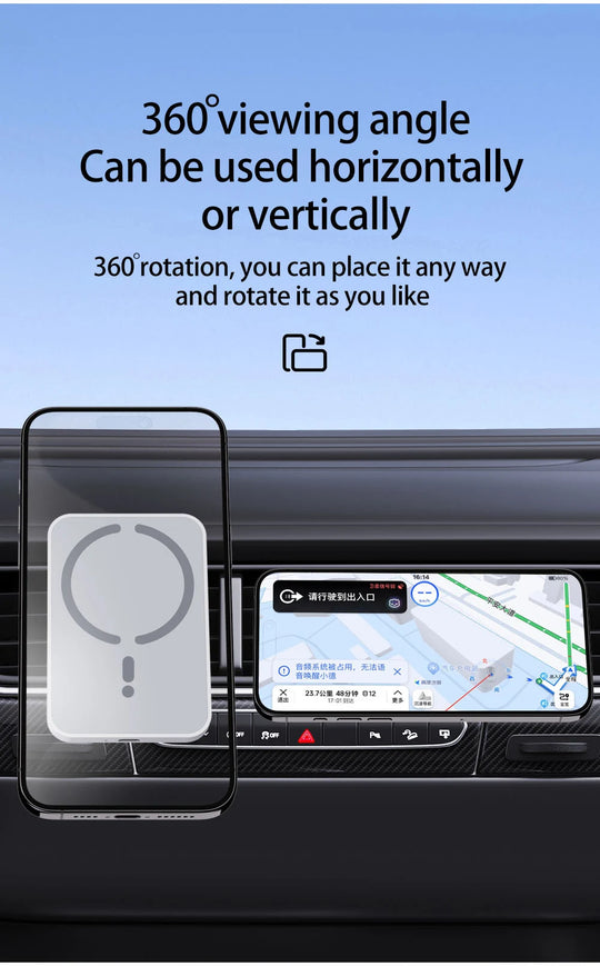 15W Magnetic Car Wireless Charger