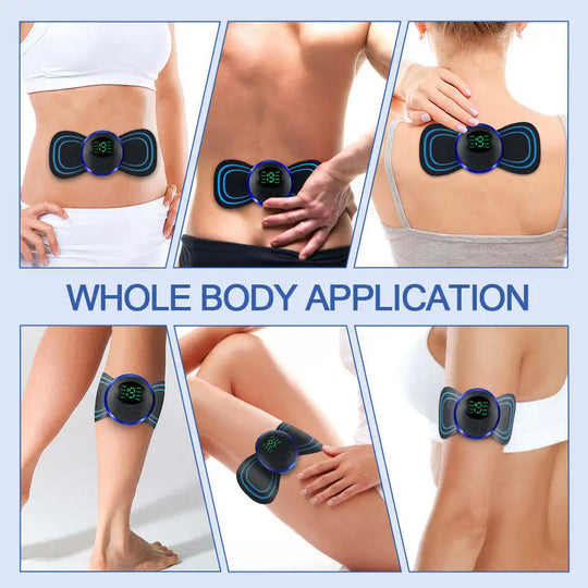 Neck Massager Mini Electric Neck Massage EMS Cervical Back Vertebra Massage Patch 8 Modes Relieve Relax Muscle Fatigue Tools