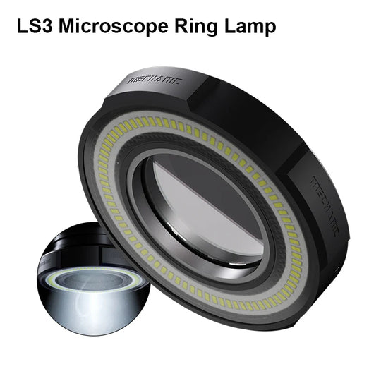 Mechanic LS3 Microscope Ring Lamp Four Level Brightness Adjustment Eye Protection Lamp For Most Stereo Microscopes Light Source