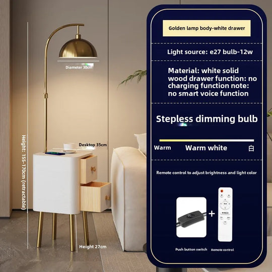 Italian Luxury Nightstand with Light Drawers