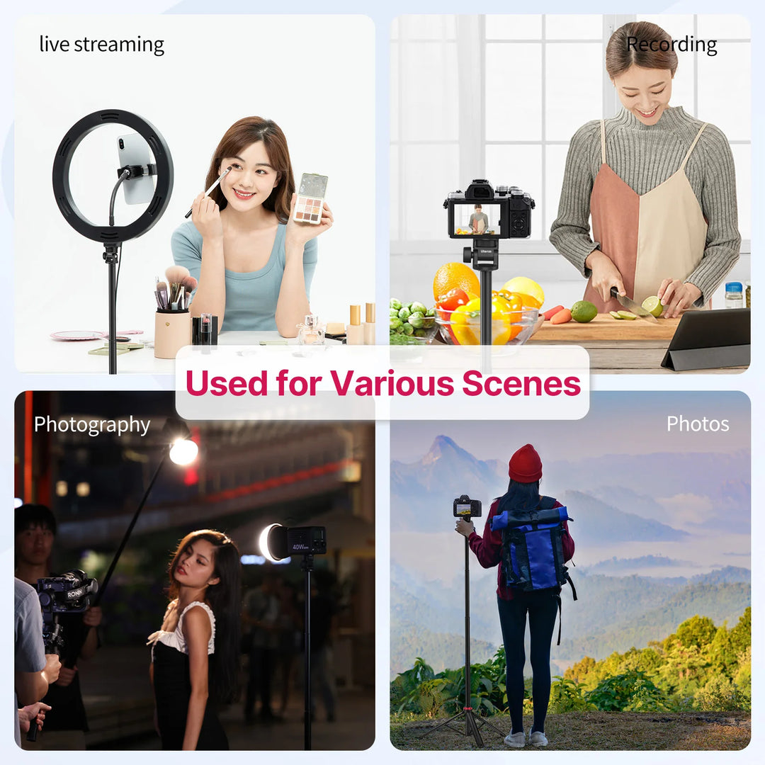 Ulanzi MT-79 2M Portable Universal Tripod Aluminum Alloy Lamp Holder Support LT028 Fill Light Lightweight Camera Action Camera