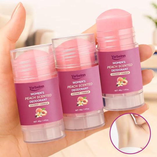 peach Deodorant set - 72H Freshness, Aluminum-Free, Sweet Scent for Women, School Safe for Sensitive Refreshing and non-greasy