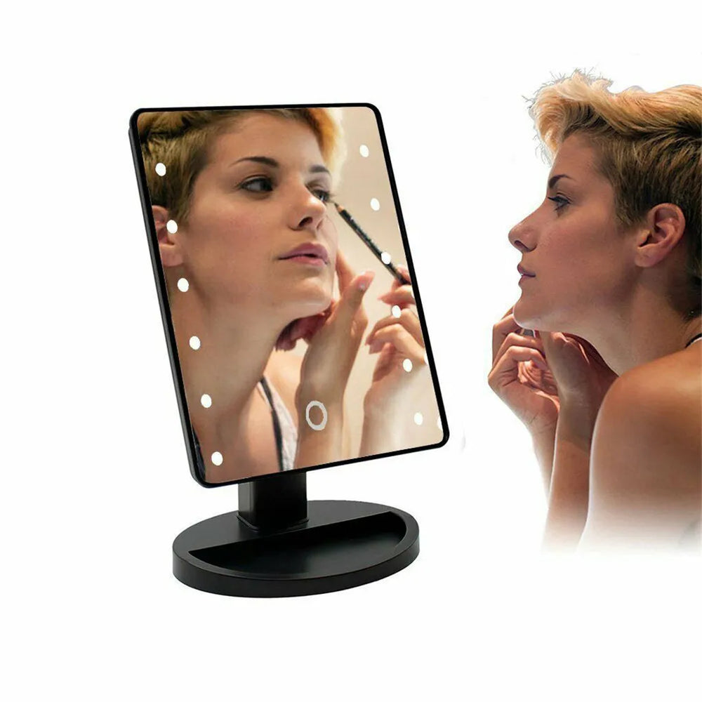 16 LED Desktop Makeup Mirror with Night Light