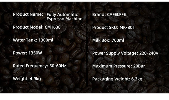 Cafelffe 3in1 Automatic Coffee machine cafeteria Cappuccino Latte Espresso maker Fully Automatic Milk Froth Stainless Steels