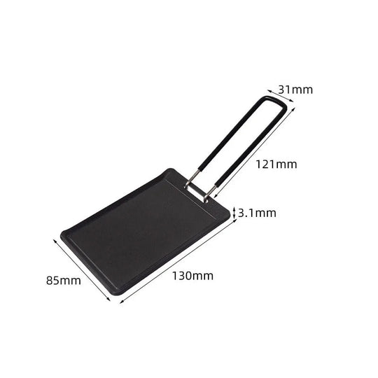 Small Camping Frying Pan Outdoor Mini Portable Grill Pan BBQ Baking Dish Pan Travel Hiking Picnic Camping Cookware Barbecue Tool