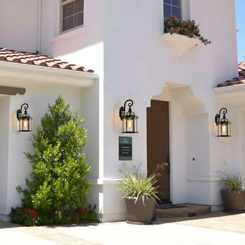 Outdoor WallLamp Waterproof Retro American Villa Courtyard Aisle Corridor Outdoor Simple Garden LED Balcony Wall Lamp