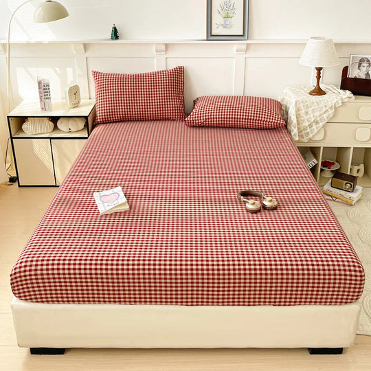 Pure Cotton Fitted Sheet Adults Kids Room Bedsheets Single/Twin/Queen/King Size Bed Cover простынь Soft Mattress Protector