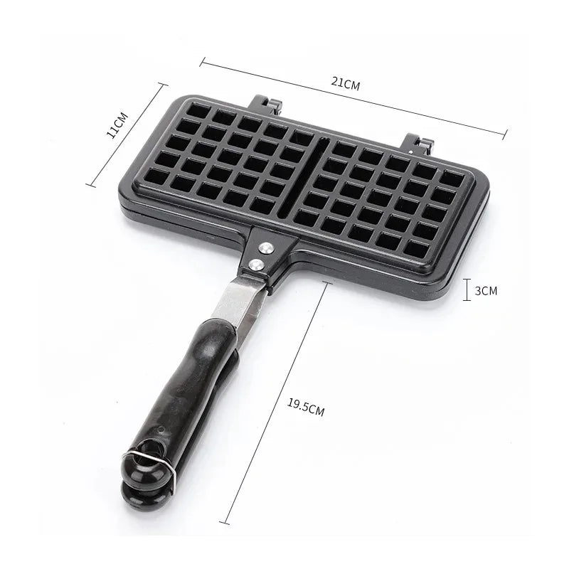Kitchen Non-Stick Waffles Maker Machine Baking Mold Pan Bubble Egg Cake Oven Breakfast Waffle Machine Cake Maker Gas Stove Use