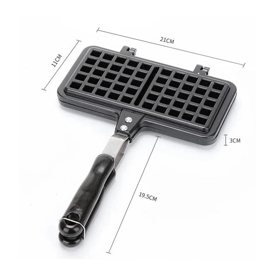 Kitchen Non-Stick Waffles Maker Machine Baking Mold Pan Bubble Egg Cake Oven Breakfast Waffle Machine Cake Maker Gas Stove Use