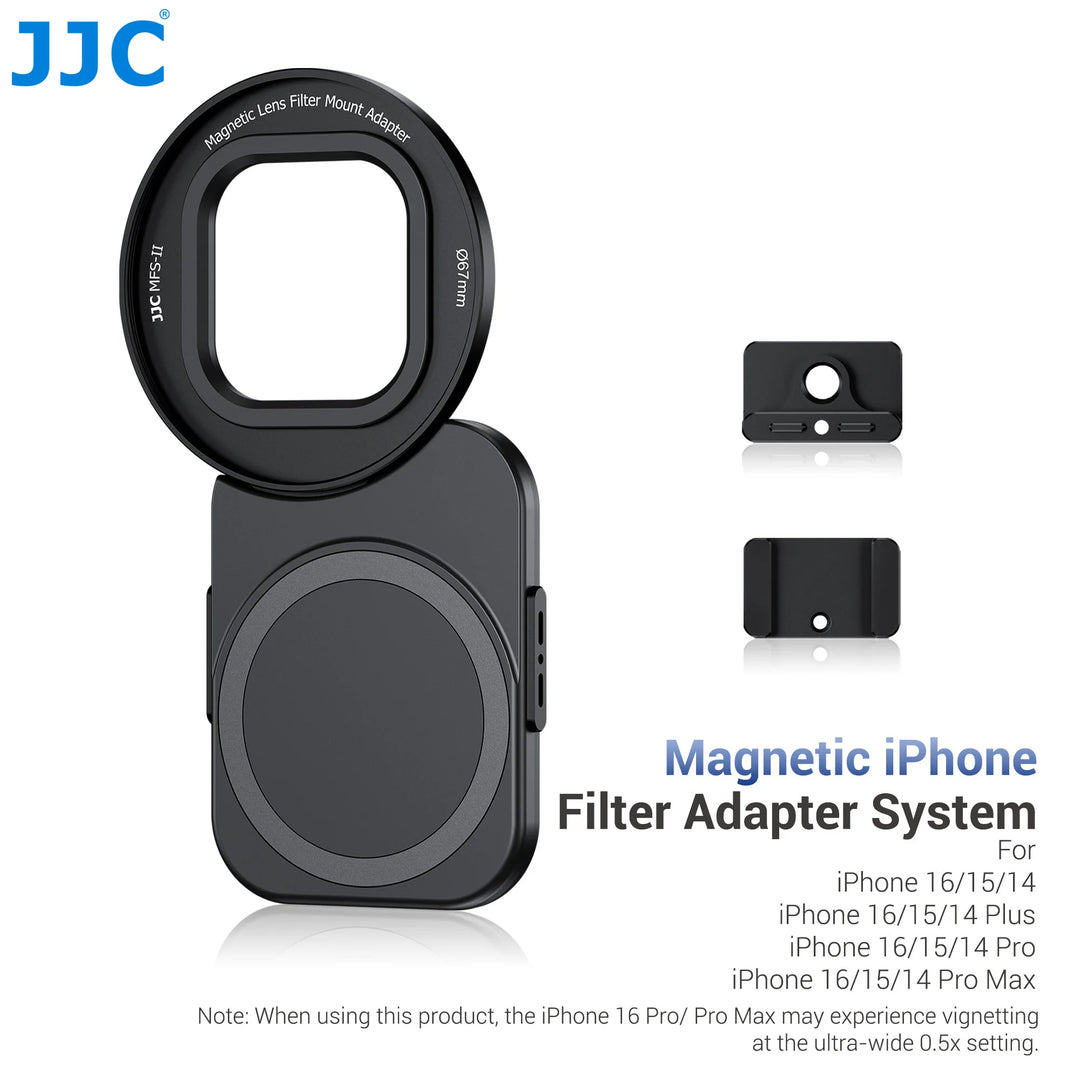 Cold Shoe Mount & Lens Filter Ring for iPhone 16/15/14 Pro/Pro Max