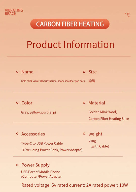 Electric Heating Shoulder Neck Pad Cervical Wrap Three Gear Thermal Compress Massager Vibration Shawl Warm Back Tool Relax Brace