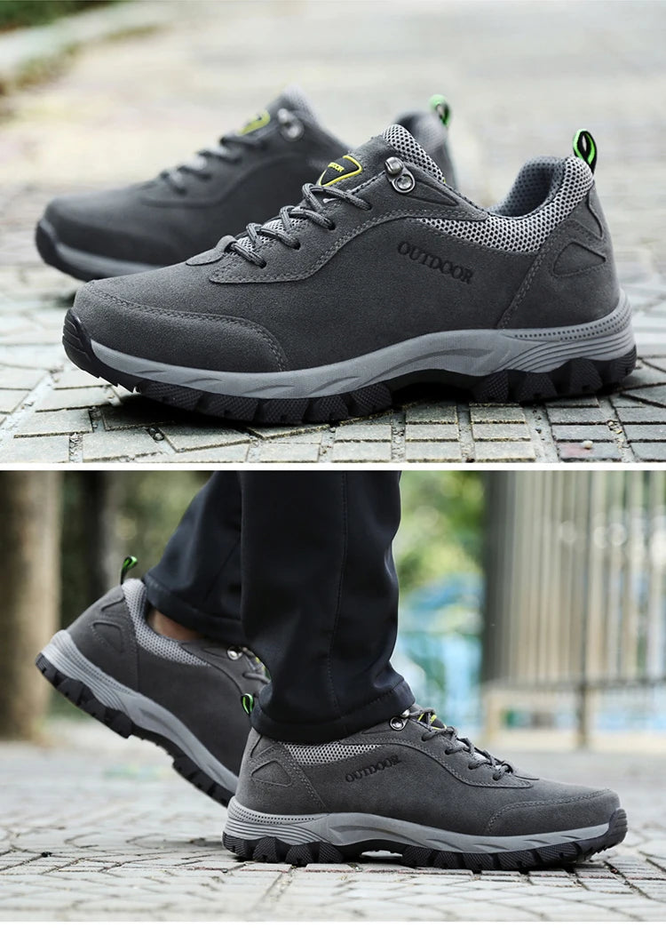 New Original Men's Outdoor Suede Leather Hiking Shoes Travel Hiking Shoes Hunting Shoes Hiking Trail Jogging Shoes Large Size 49