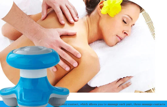 Mini Neck Massager with Neck and Back Function, Plastic Triangle Electric Beauty Massager, Anti-Cellulite, Body Relaxation, USB