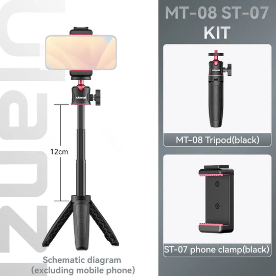 White Foldable Tripod & Monopod Mount for DSLR, Android, iPhone, Smartphone (1/4'' Thread)