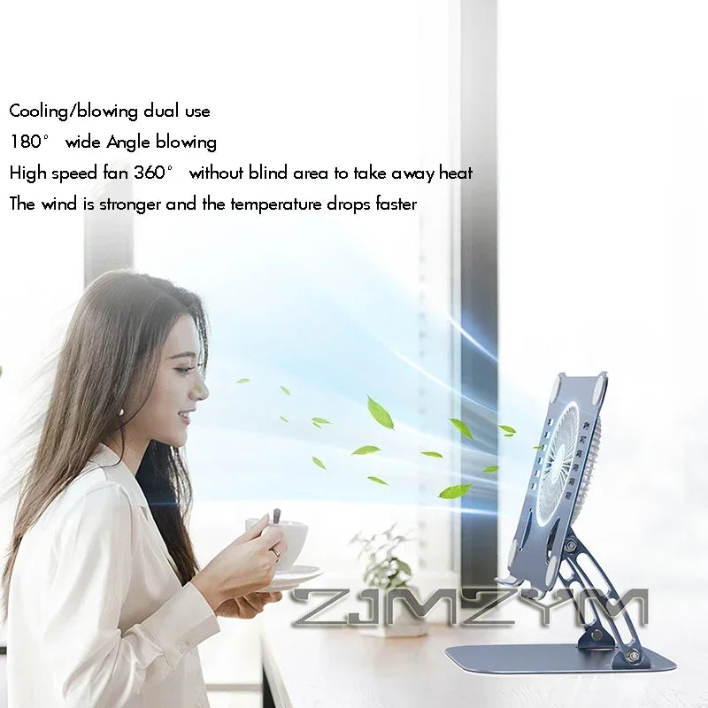 Aluminum Laptop Stand with Cooling Fan