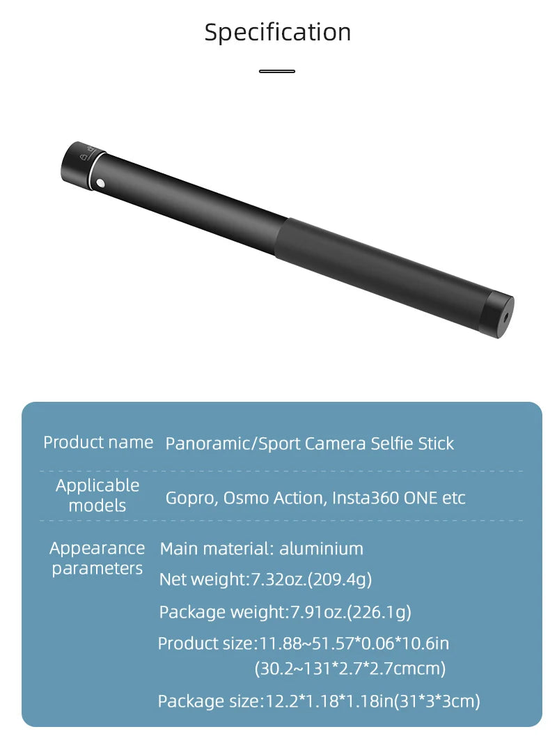 BRDRC 1.3M Selfie Stick Tripod