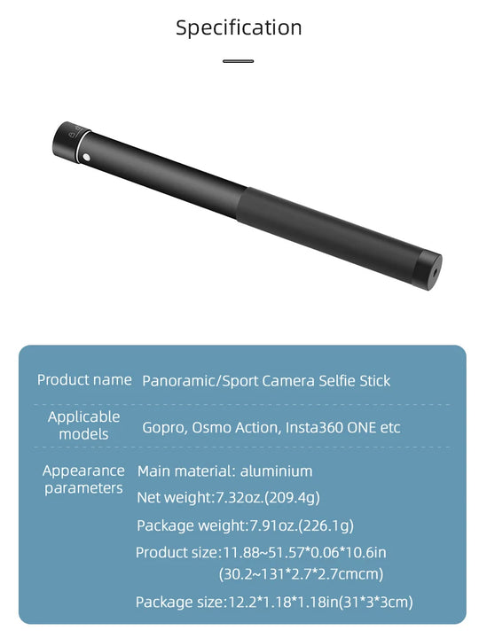 BRDRC 1.3M Selfie Stick Tripod