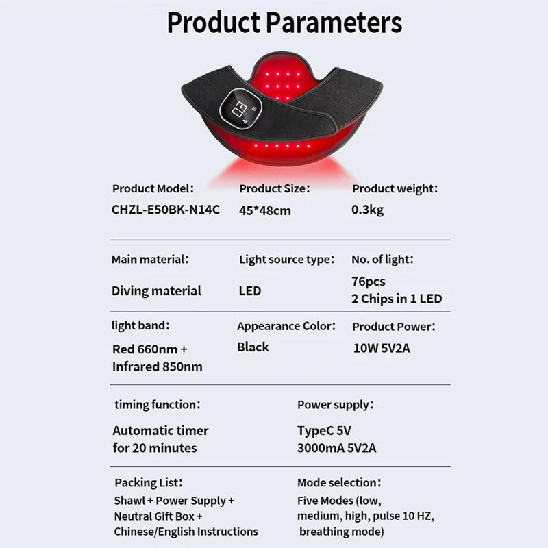 Neck And Shoulder Massager Wireless Shoulder And Back Kneading Massage Shawl Trapezius Neck Cervical masajeador Relax Treatments