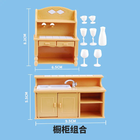 miniature items dollhouse furniture accessories living room bedroom supermarket shopping games family interaction doll kids toys
