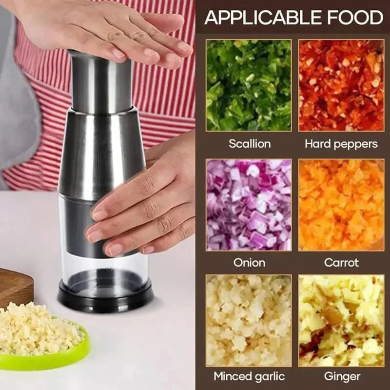 Manual Stainless Steel Garlic Chopper