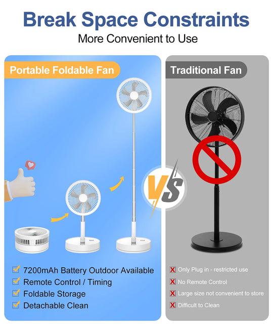 Wireless Folding Desk Fan