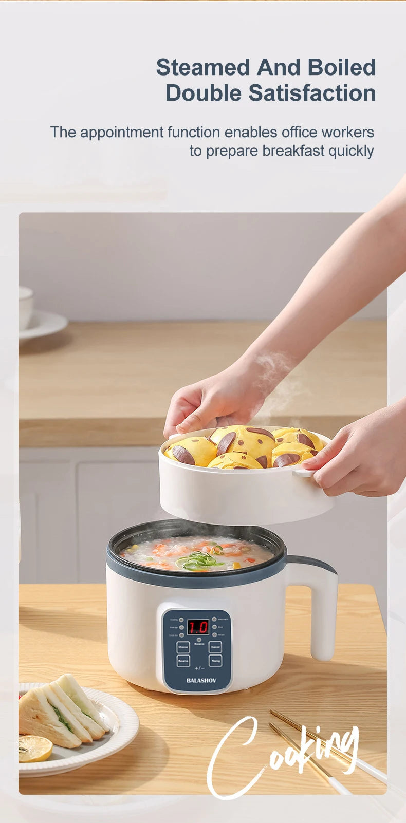 Electric Mini Rice Cooker and Multifunction Pot