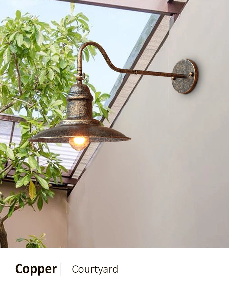 American Industrial Wall Lamp Porch Lamp Outdoor Courtyard Garden Lamp Billboard Park Wall Light Stair Bedside Bedroom Lighting
