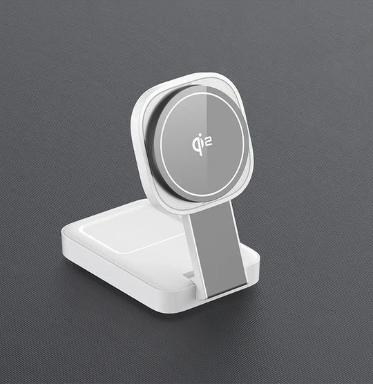 3 In 1 Magnetic Wireless Charger QI2 Folding Wireless Charging Station for Magsafe  iPhone 16 15 14 13 iWatch 9 8 7 AirPods Pro