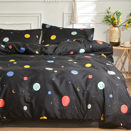 Black Marble Duvet Cover Sets Single/Queen/King Comforter Cover220x240 Reacive Printed Double Bed Cover200x200 Quilt Cover Sets