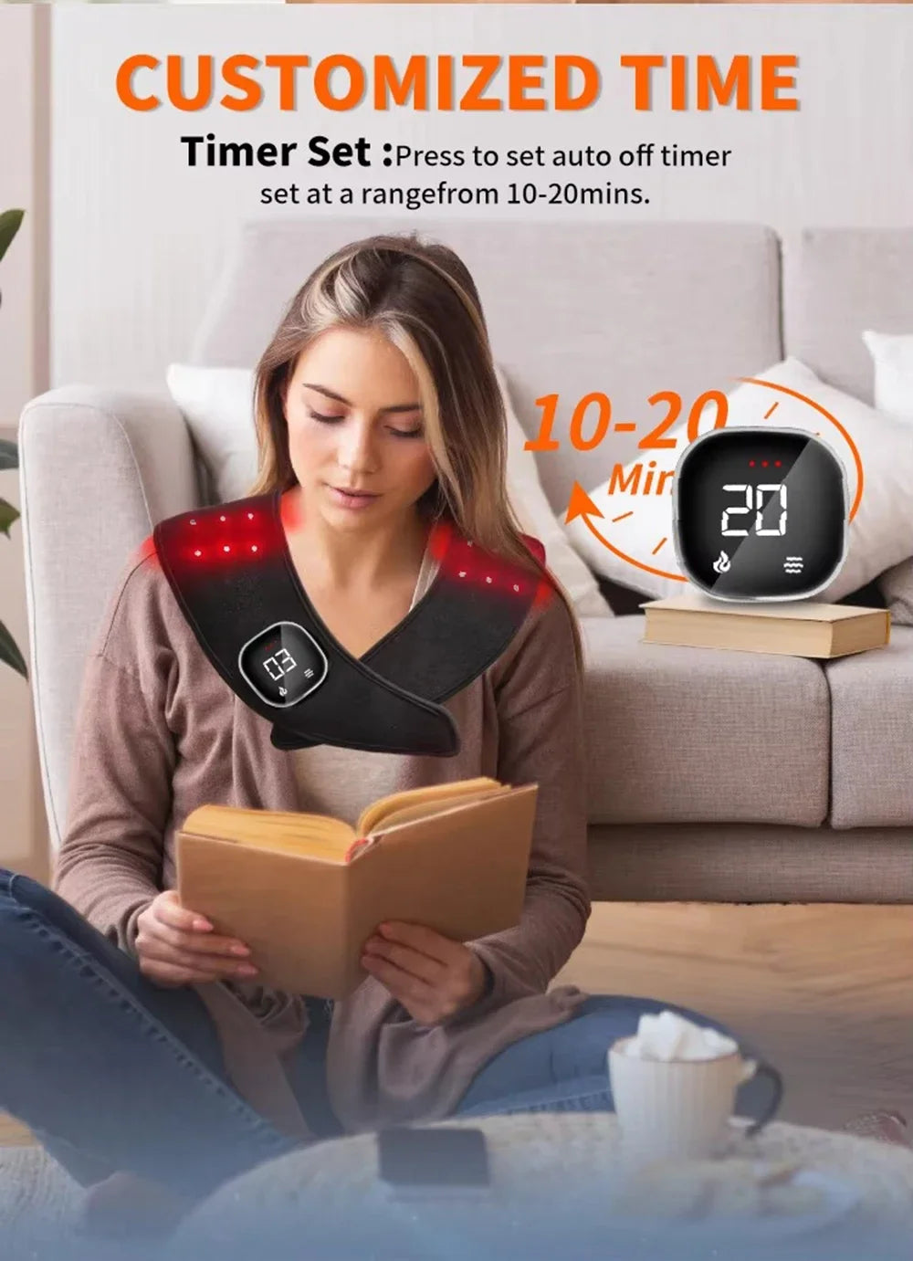 Neck And Shoulder Massager Wireless Shoulder And Back Kneading Massage Shawl Trapezius Neck Cervical masajeador Relax Treatments