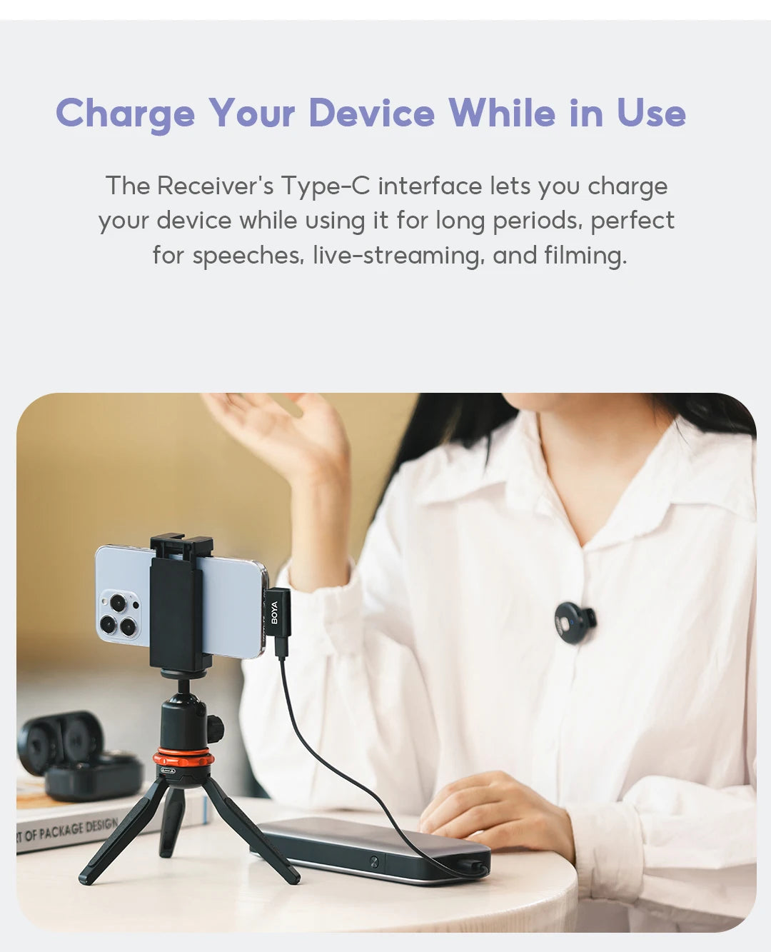 BOYA Omic D/U Wireless Lavalier Lapel Microphone