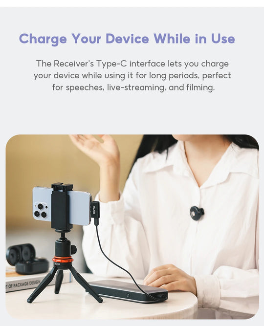 BOYA Omic D/U Wireless Lavalier Lapel Microphone