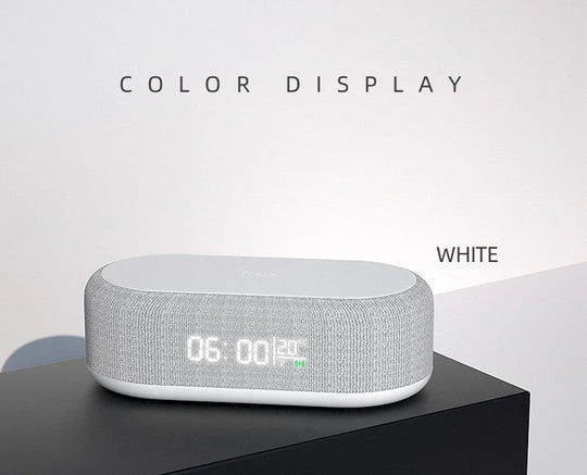 Alarm Clock Wireless Chargers Pad Phone Bedroom Lamp Night Light Desk Thermometer For iPhone 17 16 15 14 13 Fast Charging Dock
