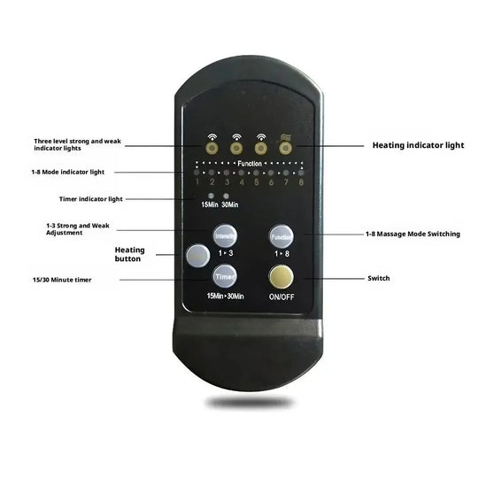 Home car massage cushion multifunctional combines neck waist vibration seat cushion fullbody electric heating car massage device