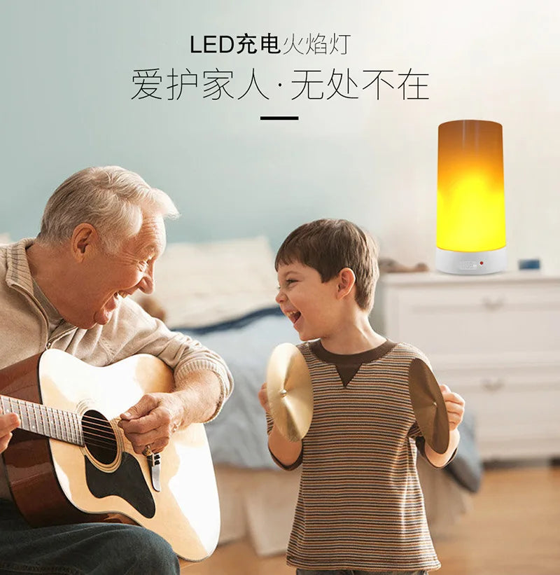 LED Flame Lamps for Room Simulated Flame Night Lights Lava Lamps Indoor Bar Ktv Wedding Decoration for Christmal New Year Gift