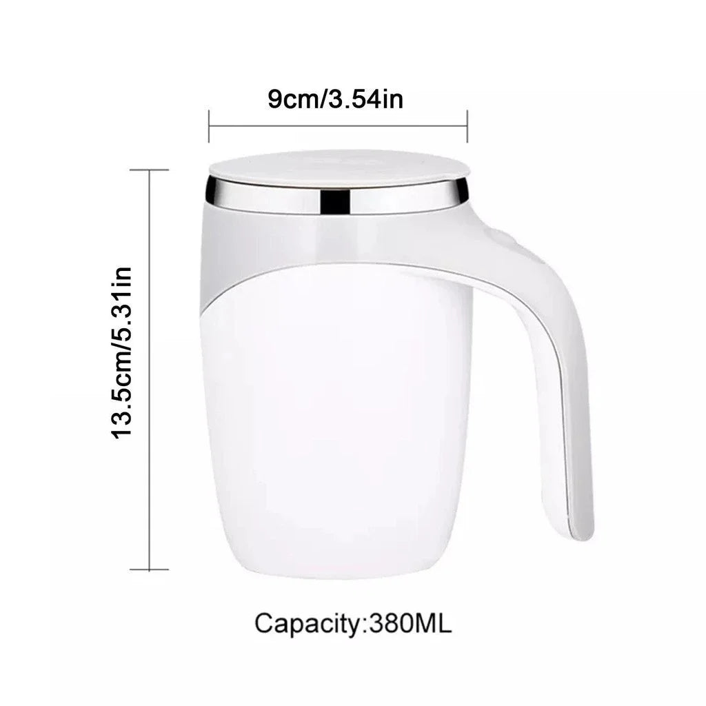 Automatic Mixing Cup 380ml Portable Rechargeable Electric Stirring Stainless Steel Magnetic Rotating Blender Stirring Cup