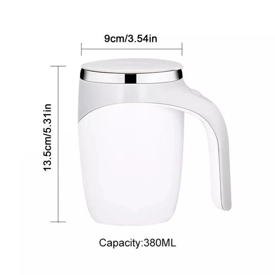 Automatic Mixing Cup 380ml Portable Rechargeable Electric Stirring Stainless Steel Magnetic Rotating Blender Stirring Cup