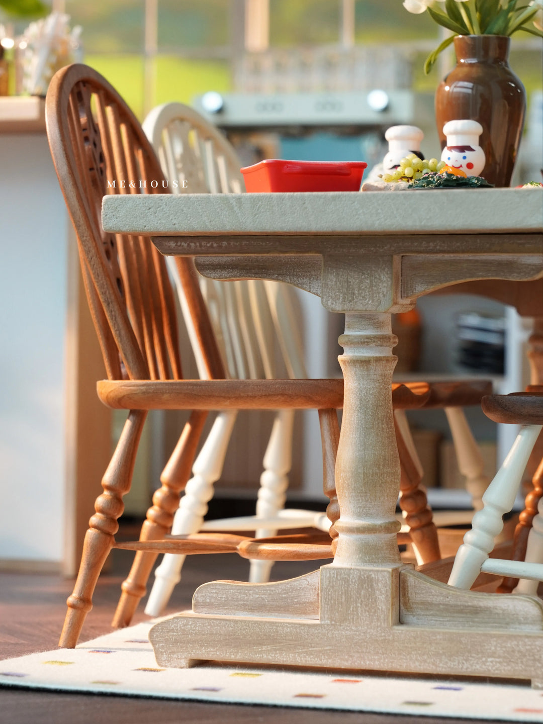 1/6 doll house model furniture accessories mini model Free combination retro table legs desktop