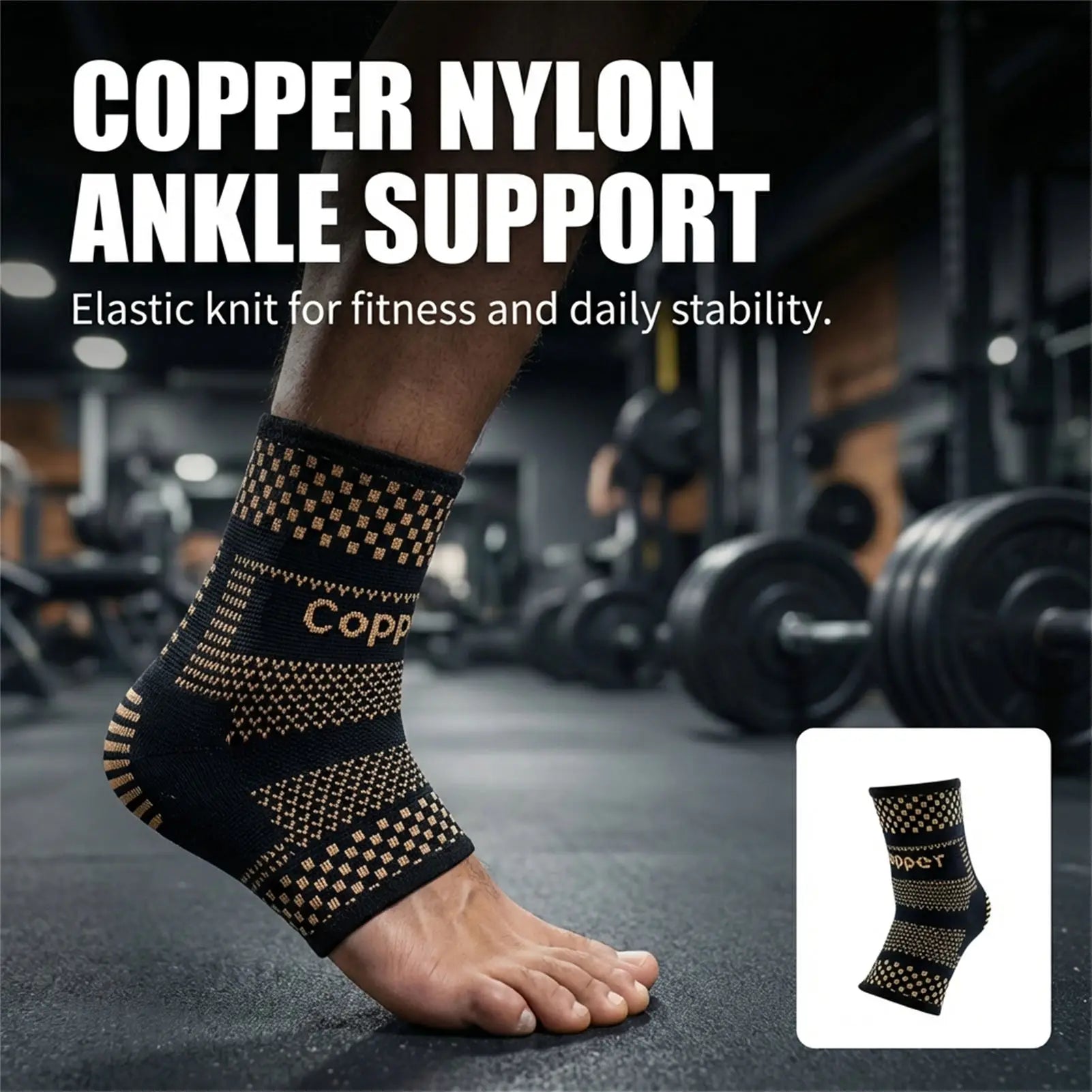 Copper Ankle Compression Sleeve