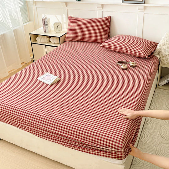 Pure Cotton Fitted Sheet Adults Kids Room Bedsheets Single/Twin/Queen/King Size Bed Cover простынь Soft Mattress Protector