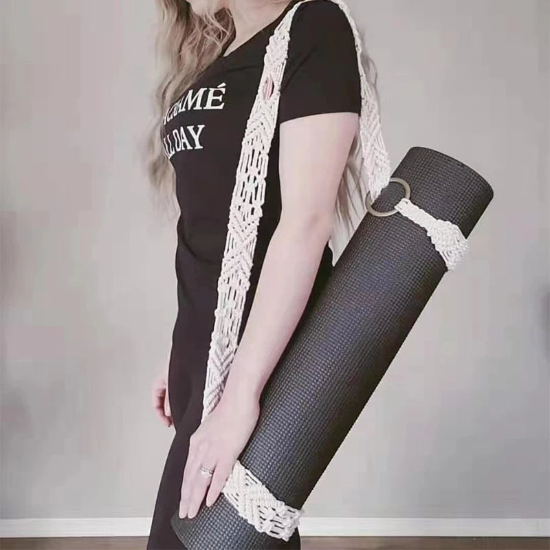 Yoga Mat Carrying Strap，Carrier Macrame Yoga Mats,Tassel Crossbody Yoga Mat,Yoga Mat Straps For Carrying ,Suits All Mat Sizes - Jscomfortzstore