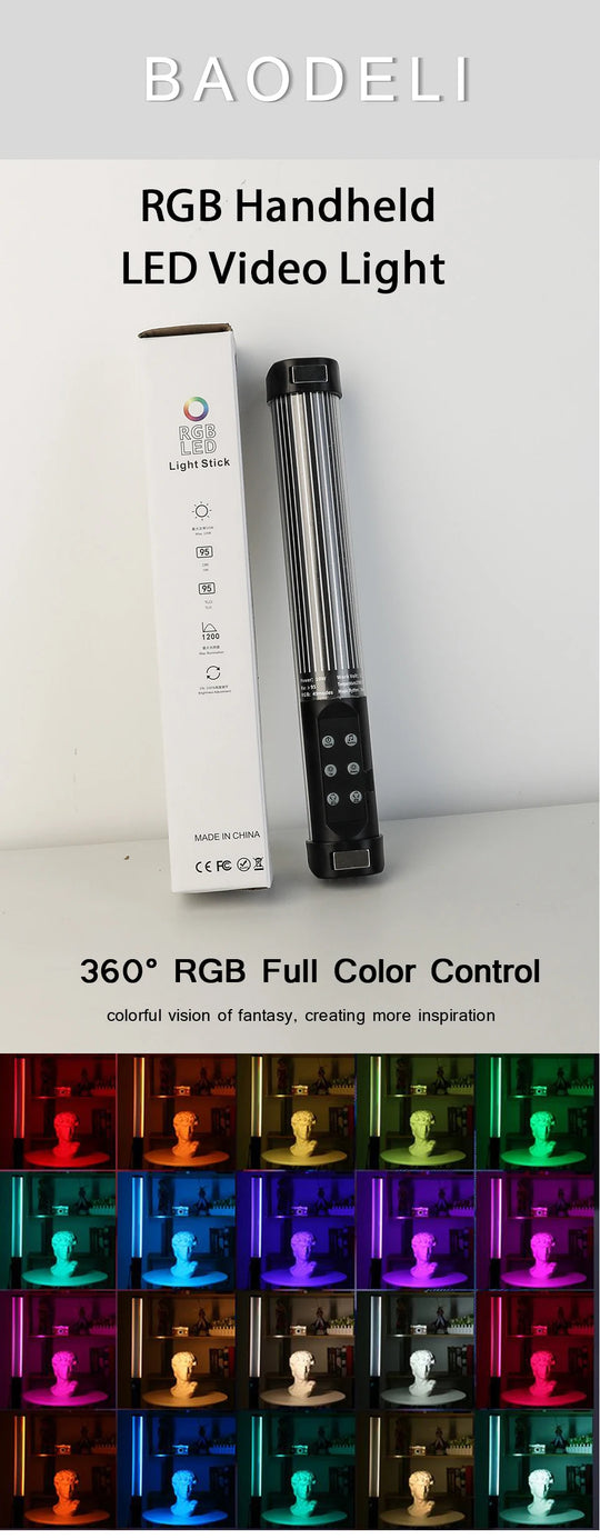 Mini RGB Magnetic Photography Lighting Stick