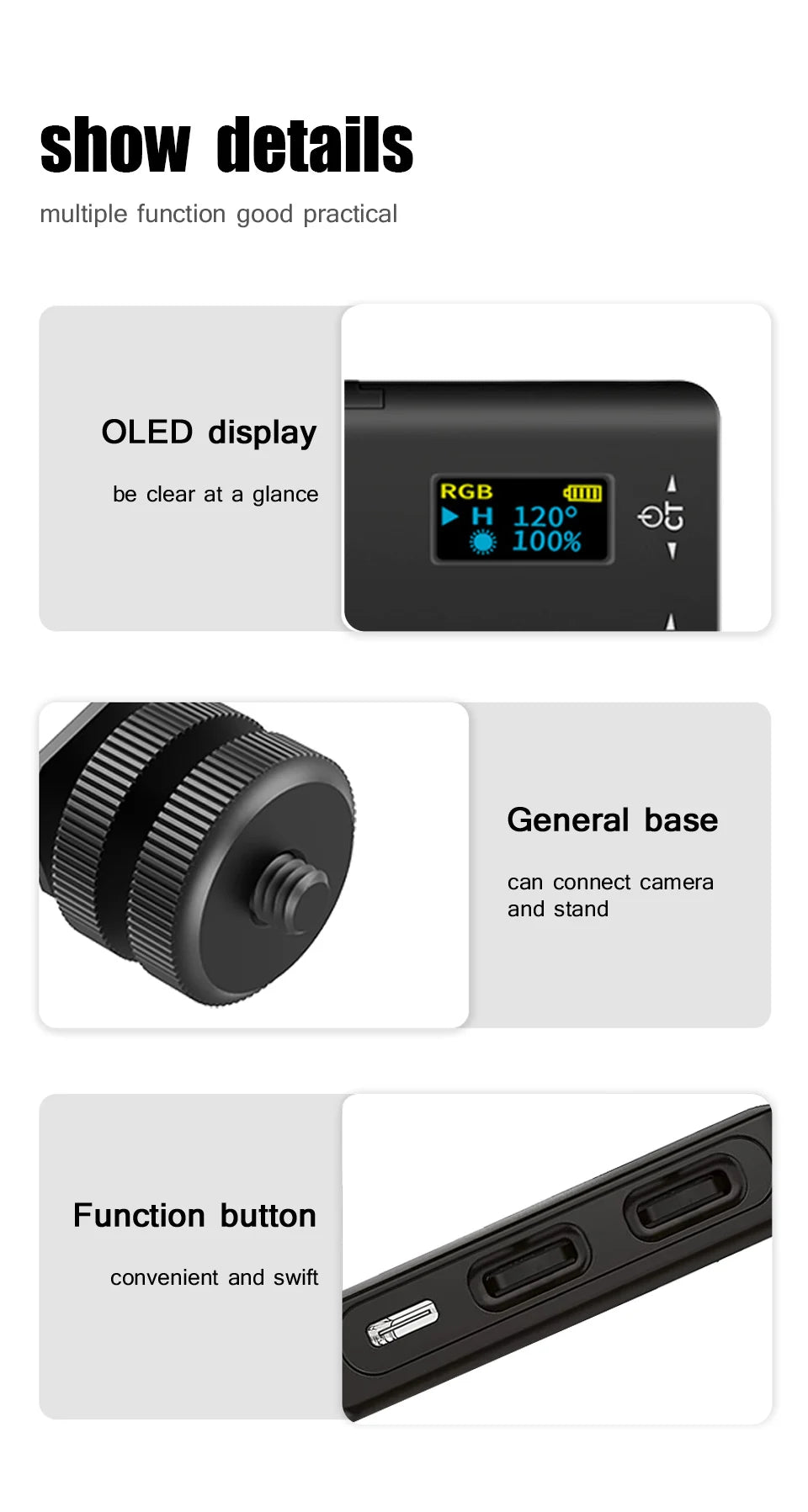 LED RGB Camera Light