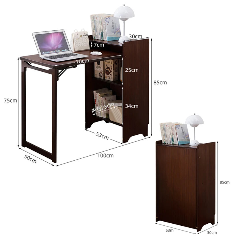 Folding Desk Computer Table Office Desk Student Home Small Desktop Solid Wood Bedroom Bedside Writing Workstation