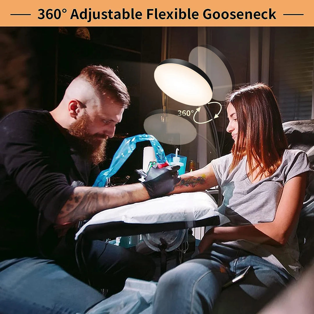 LED Floor Lamp Bright Tall Standing Lamp with 4 Brightness Levels 4 Color Temperatures Adjustable Gooseneck Standard Lamp