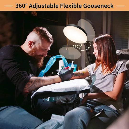 LED Floor Lamp Bright Tall Standing Lamp with 4 Brightness Levels 4 Color Temperatures Adjustable Gooseneck Standard Lamp